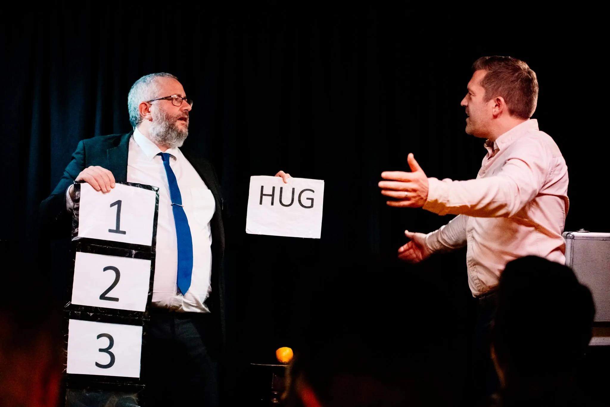 Rich Newman sharing a magic moment with an audience member